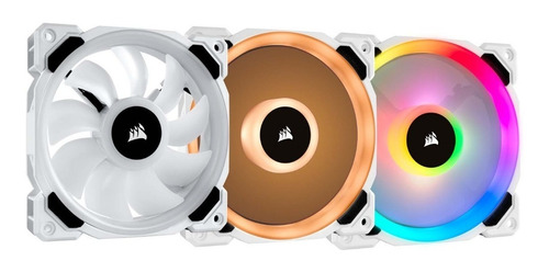 Cooler Fan Corsair Rgb Ll120 Led Pwd Pack X3 120mm Blanco