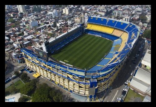 Boca Juniors La Bombonera Cancha 2 Cuadro Enmarcado 45x30cm