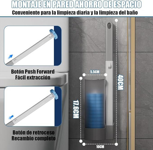 A Juego De Cepillo De Inodoro Deshechable Con 24 Cabezales
