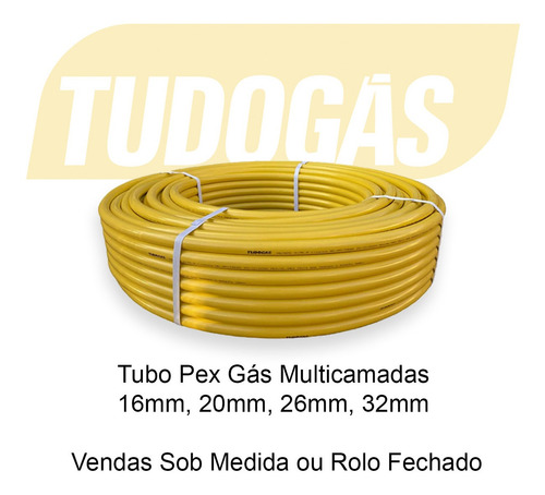 Tubo Pex Gás 16mm Multicamadas Alumínio (40 Metros) Pex Casa