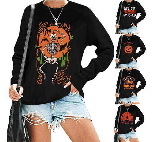 Blusa Fría Sudadera Femenina Suelta Halloween