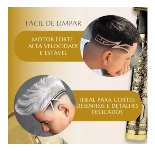 Maquina De Acabamento Barba E Aparador De Pêlos Raspa Cabeça