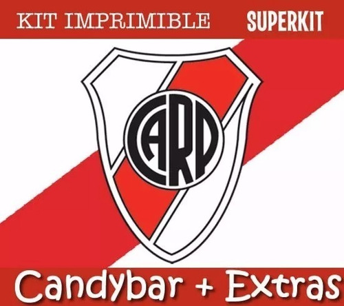 Kit Imprimible River Plate Futbol Invitaciones Y Mas
