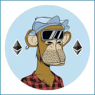 Sticker Nft Crypto Monkey Bored Ethereum Token #105 - 25cm