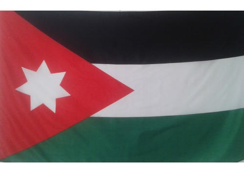 Bandera De Jordania (tamaño 90x150 Cm) Doble Faz Poliester