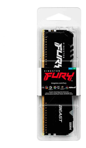 Imagen 5 de 6 de Memoria Ram Kingston Fury Beast Ddr4 32gb 2666mhz Negro Rgb