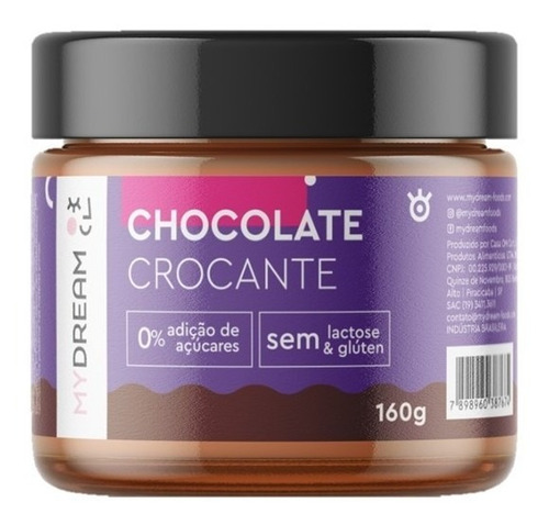 Chocolate Crocante My Dream - Sem Açúcar/ Lactose 160g