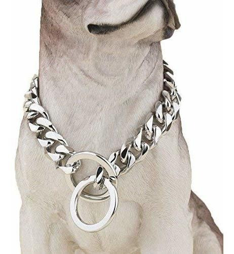 Heavy Duty Choke Collar De Perro Cubana Cadena Para Perros G