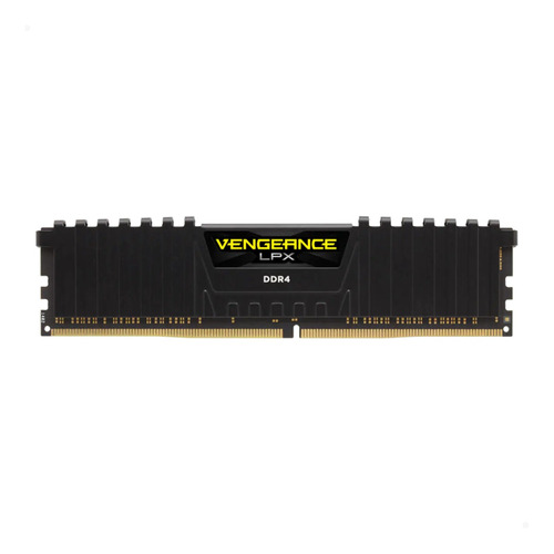 Imagen 1 de 2 de Memoria RAM Vengeance LPX gamer color negro  8GB 1 Corsair CMK8GX4M1Z3200C16