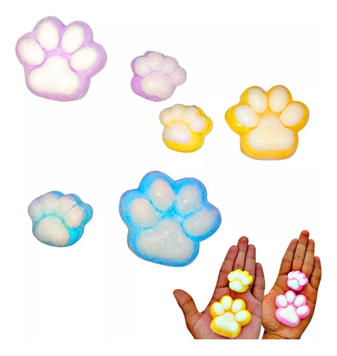 Taba Squishy Kit 2 Patinhas Relaxante Fidget Toys