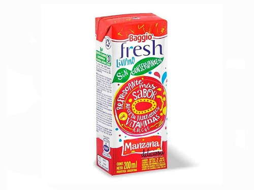 Imagen 3 de 7 de Jugo Baggio Fresh 200ml Pack X 10un - Barata La Golosineria