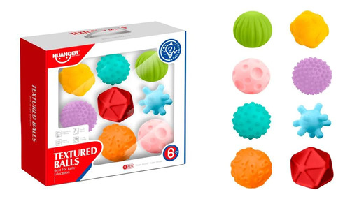 Set 8 Pelotas Sensoriales Para Bebés 