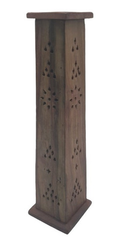 Porta Incienso Madera Forma Torre - Incienso Metro Rosas
