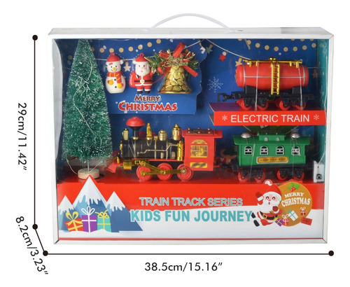 Set De Tren Navideño Con Luces Eléctricas Y Música