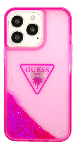 Protector Guess Translucent Triangle Para iPhone - Rosa Color 13 Pro Max