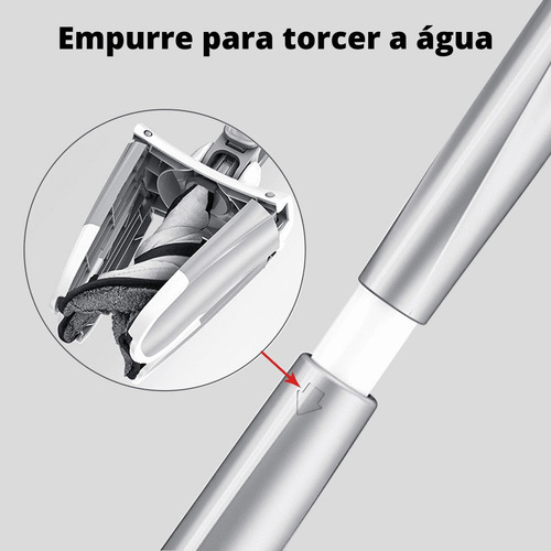 Imagem 4 de 7 de X Mop Clean 360 Giratório + Grátis Mini Escova De Limpeza