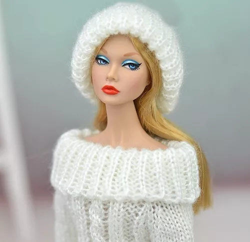 Touca De Lã Para Boneca Barbie Chapéu Acessórios Roupa Fr