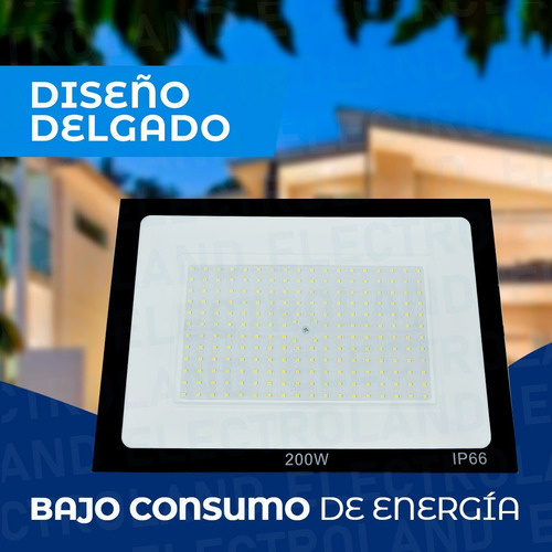 Imagen 3 de 10 de Reflector Led Blanco 200w Ip66 Bajo Consumo Alta Potencia