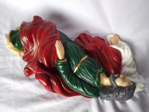 São José Dormindo 50 Cm Imagem Que O Papa Tem No Quarto Cor pintura a mão