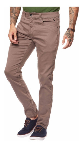 Imagem 6 de 9 de Calça Masculina Casual Skinny Sarja Color Reserva