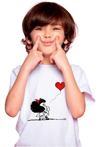 Remera Mafalda Globo Modal Calidad Premium Unisex Y Niños