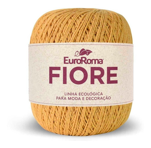 Imagem 1 de 2 de Linha Barbante Euroroma Fiore 8/4 150g - Mostarda