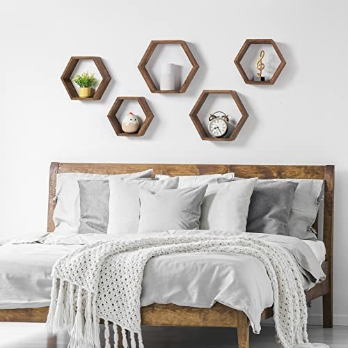Estantes Hexagonales Estantes Flotantes En Forma De Panal C
