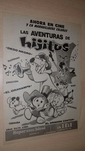 P435 Clipping Publicidad Las Aventuras De Hijitus Año 1972