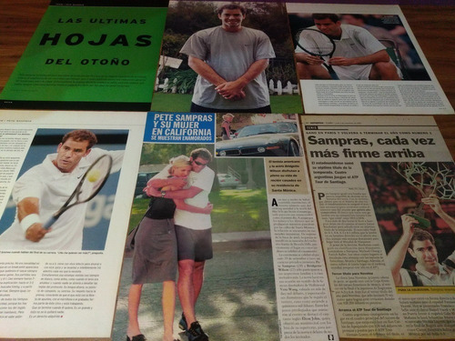 (aa099) Pete Sampras * Recortes Revistas Clippings (Usado)