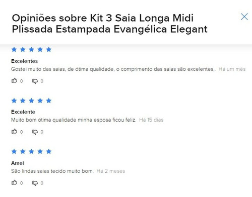 Imagem 2 de 10 de Kit 3 Saia Longa Midi Plissada Estampada Evangélica Elegant
