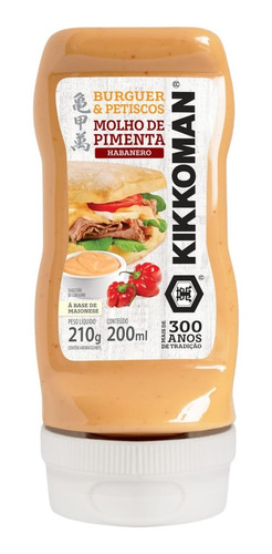 Molho Pimenta Habanero Kikkoman 210 G Burguer E Petiscos