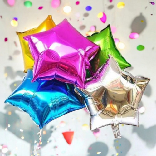 Globos Estrella Metálico 10 Pulgadas Naranja Mini 10 Piezas
