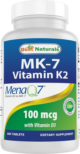 Vitamina K2 Mk7 Menaquinona 150 Mcg 180 Pastillas 