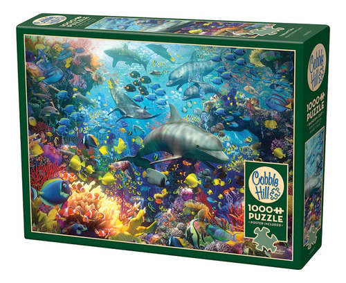 Rompecabezas Oceano De Fantasia 1000 Pz Cobble Hill Delfines