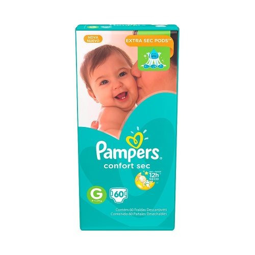 Pañales Pampers Confort  Sec G 60 - Bebés Y Niños