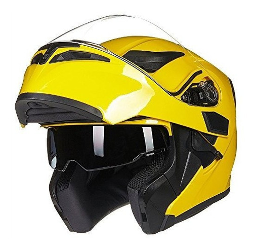 Ilm Casco Integral Modular Abatible De Doble Visera Para Mot