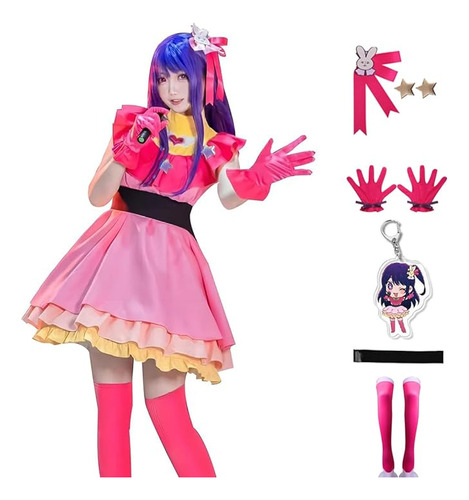 Oshi No Ko Disfraz Cosplay Hoshino Vestido Anime Para Niñas