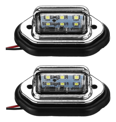 X2 Luz Patente Foco 6 Led Auto Camión Furgón 10 - 30v