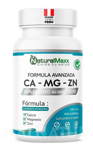 Calcio Magnesio Zinc 100 Capsulas Naturalmaxx