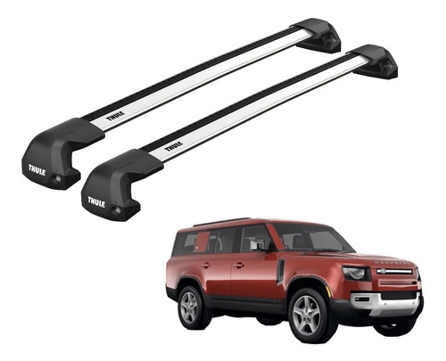 Rack Thule Nova Wingbar Edge Prata New Defender 90/110/130 