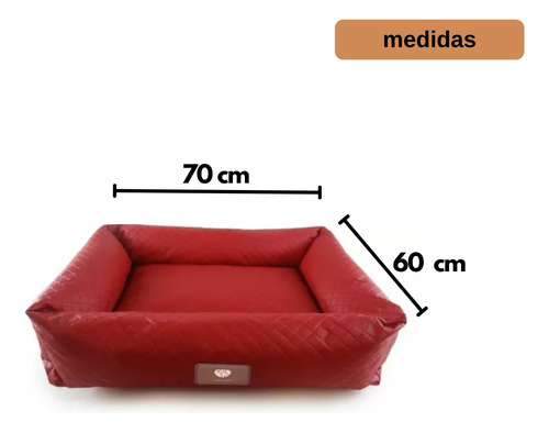 Cama Caminha Pet Corino Cachorro Gato Tam G Com Ziper 70x60c