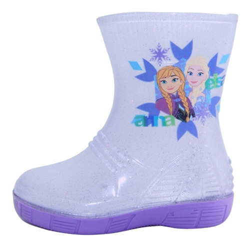 Bota Lluvia Niña Frozen Carol Disney Lila/cristal 13-20