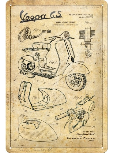 Cartel Nostalgic-art® Vespa Sketches