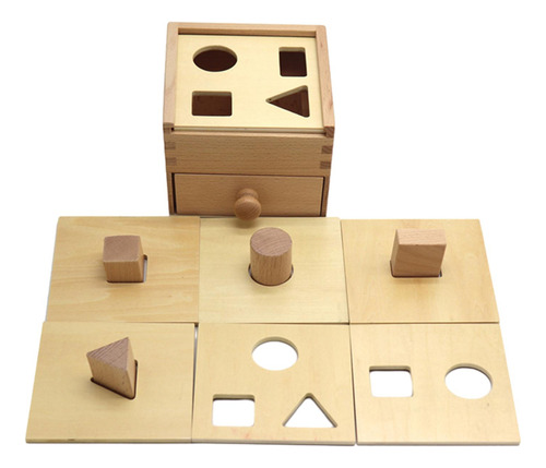 Cubo De Clasificación Con Forma De Madera, Caja A Juego,