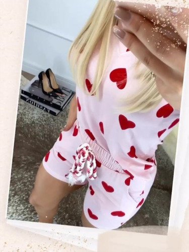Imagem 4 de 6 de Conjunto Pijama Confort Short + Blusa Manguinha Core