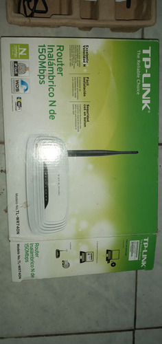 Router Tp Link Inhalanbri 1 Antena 150mbps Usado Operativo (Usado)