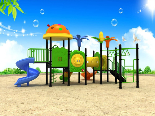 Parque Infantil De  Exterior Tropical Con Pasamanos Epachamo