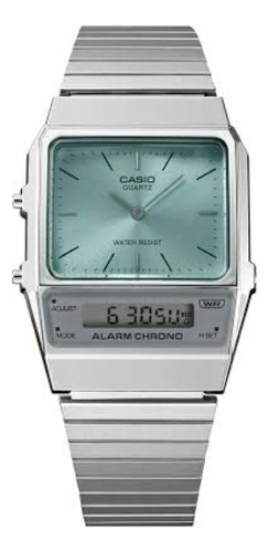 Reloj Casio Modelo Aq-800 Metal Plateado