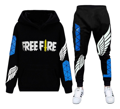 Conjunto De Pants Free Fire Con Sudadera Juveniles Games