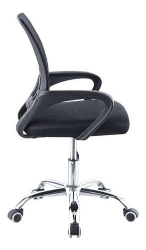 Imagen 3 de 4 de Silla de escritorio Begônia BG35686 negra con tapizado de goma